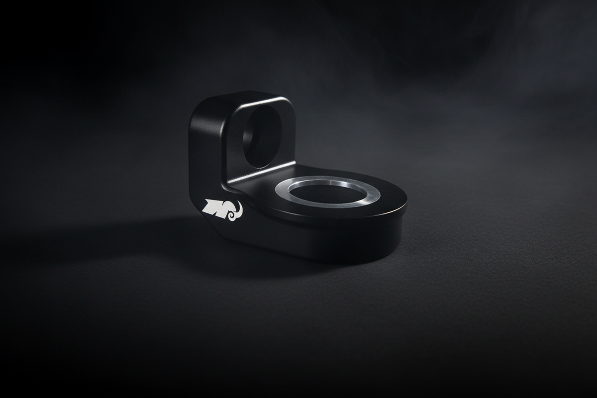 black metal antenna mount