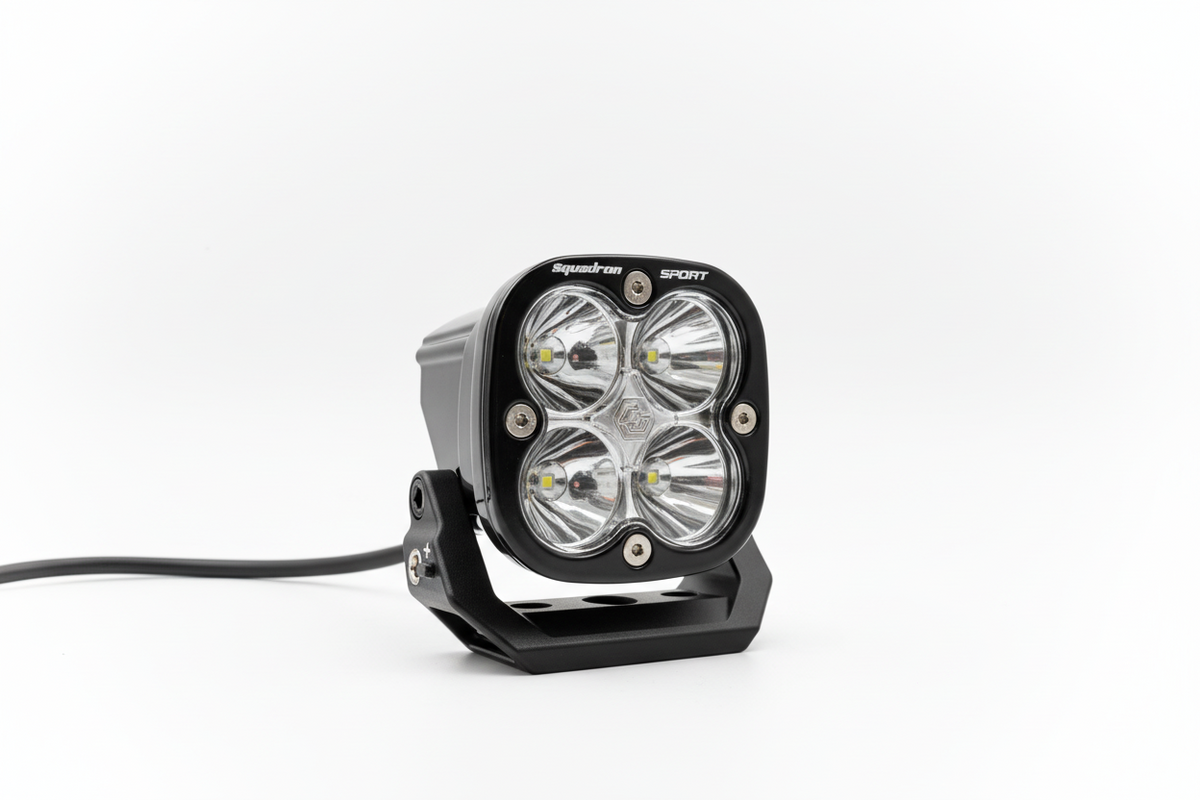 LED light on a white background